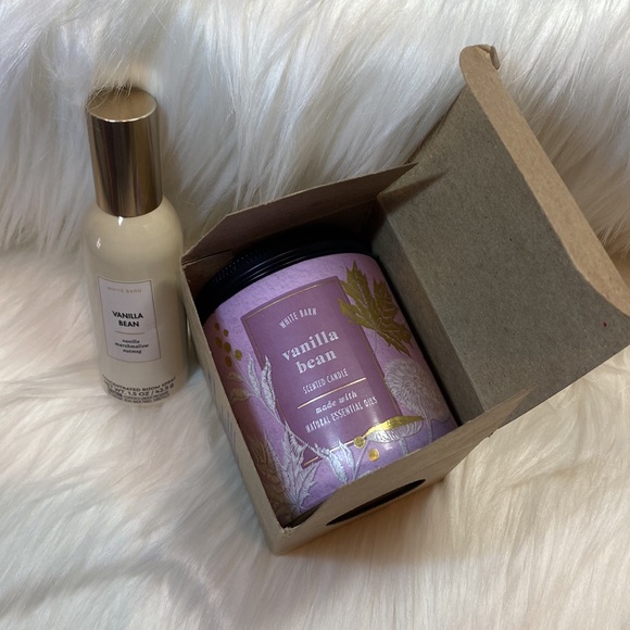 2-pc Set “VANILLA BEAN” by B&BW / WB, 1-Single Wick Candle & 1-Room Spray, NWT - Picture 2 of 7